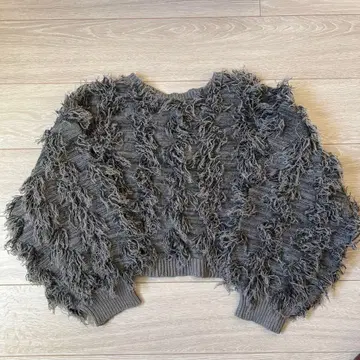 타임세일! Ungrid 숏 볼륨 니트 프린지 디자인