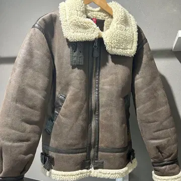 ALPHA 무스탕 보아 플라이트 자켓 M B-3