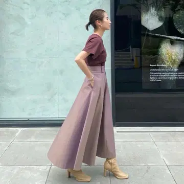 CLANE CHAMBRAY CIRCULAR SKIRT 사이즈 1 퍼플