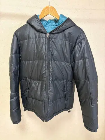 리버서블 다운 자켓 블랙 파랑