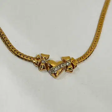 새상품급 DORLAN 하트 모양 목걸이 빈티지 골드