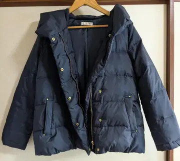 그레디 브릴리언트 (favori) 경량 네이비 후드 부착 다운 자켓