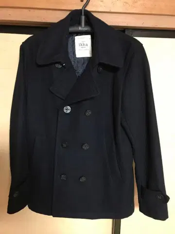 ikka 네이비 더블 브레스트 피 코트 M 사이즈