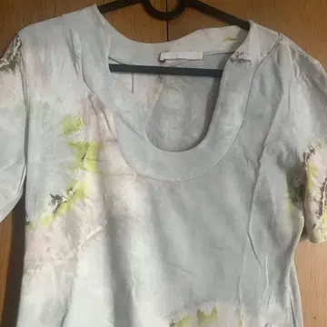 카나코 사카이 타이 다이 디자인 반팔 T셔츠 그레이