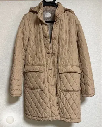 grove 베이지 퀼팅 롱 코트 L