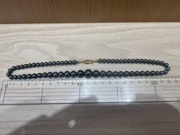 블랙 펄 모티브 목걸이 심플 관혼상제 액세서리 주얼리