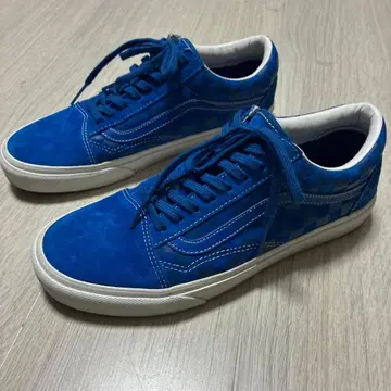 VANS California 스니커즈 파랑 돈피 27vm 체커즈