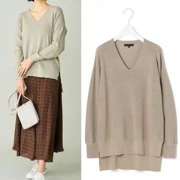 icb Balmy V넥 니트 풀오버 오버 사이즈 S 토프