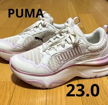 PUMA 여성용 스니커즈 통굽 핑크 화이트