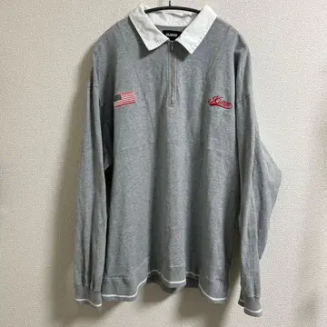 XLARGE 하프 지퍼 긴팔 XL 그레이