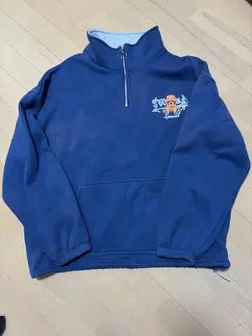 하프 지퍼 맨투맨 블루 스트릿 M