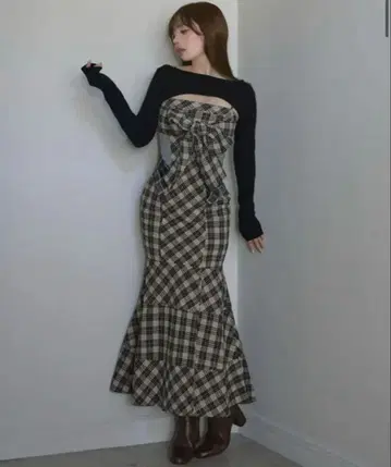 [ 완판템 ] Juni check dress andmary