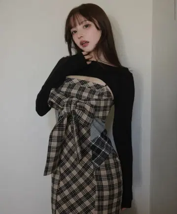 [ 완판템 ] Juni check dress