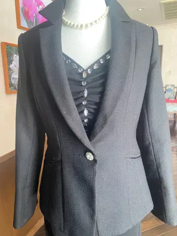 블랙 테일러드 자켓