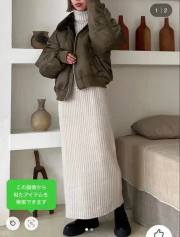 black by moussy 블랙 바이 마우지 터틀넥 니트 원피스