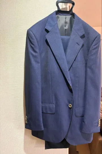 긴자 글로벌 스타일 비즈니스 오더 수트 3세트 네이비 스트라이프