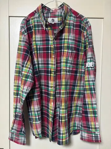 GOODENOUGH 체크 무늬 긴팔 셔츠 사이즈 4