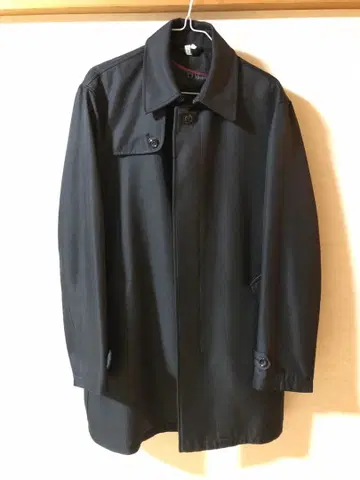 블랙 스텐카라 코트 벨트 포함