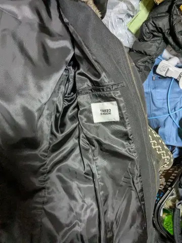 TAKEO KIKUCHI 블랙 모즈 코트