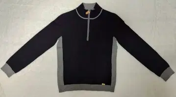 la joconde 다이아몬드 패턴 니트 스웨터 하프 지퍼