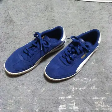 푸마 네이비 스웨이드 스니커즈