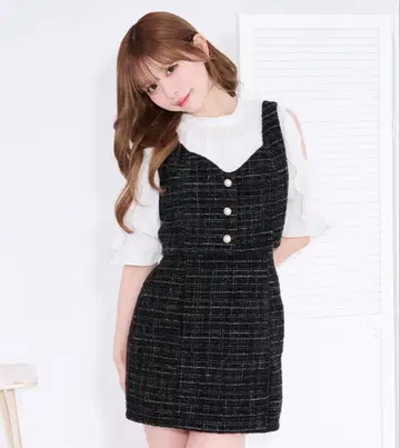 apres jour 트위드 뷔스티에 스커트 셋업