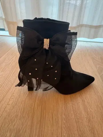RANDA 리본 포함 블랙 하이힐 size M
