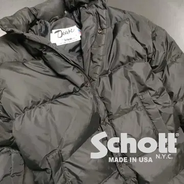 컨디션 최상 USA SCHOTT 다운 자켓 롱 M 블랙 샷