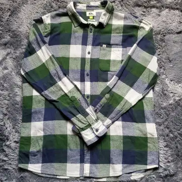 퀵실버 체크 셔츠 L