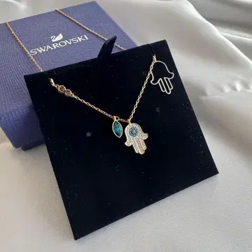 SWAROVSKI 스와로브스키 햄사 목걸이 로즈 골드 거의 새상품