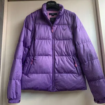 캘러웨이 다운 90% 세탁 가능 보라색 핑크 소매 탈부착 조끼 2way