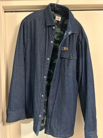 LACOSTE LIVE 데님 셔츠 자켓