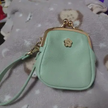 마리콴트 민트 그린 가마구치 코인 케이스