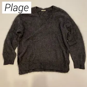 [ 새상품급 ] Plage 플라주 샤기 V넥 니트 풀오버