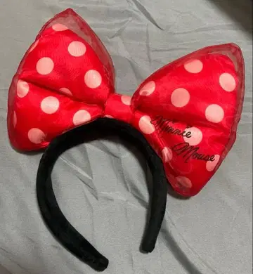 [ 새상품급 ] 미니 빨간색 리본 도트 머리띠