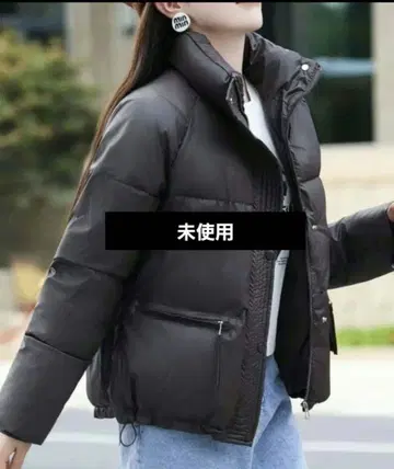 [ 미사용 ] VERITE 하이넥 패딩 자켓 블랙