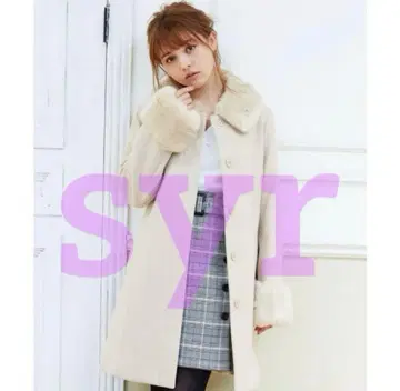 인조 모피 카라 A라인 코트 잉그 롱 코트 체스터 코트