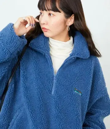 플리스 자켓 블루 프리 사이즈