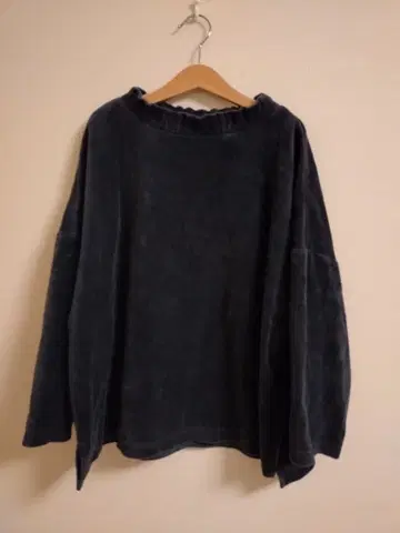 chambre de charme 벨로아 티셔츠 7부 소매 네이비