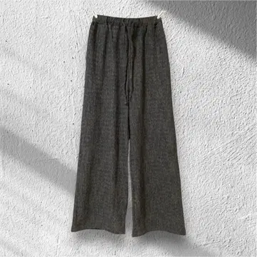 나이스 클랍 레이스 패턴 와이드 롱 팬츠 블랙 미사용 새상품