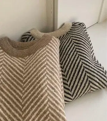 Link 헤링본 니트 베이지