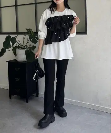 prose verse 안쪽 미세 기모 슈퍼 스트레치 슬릿 팬츠 L 사이즈