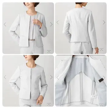 노카라 라이트 그레이 자켓 & 스커트 2종 세트