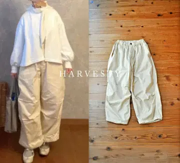 HARVESTY 하베스티 60/2 코튼 개버딘 오버 팬츠