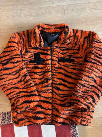 BEAMS 호랑이 무늬 오렌지 블랙 L 사이즈