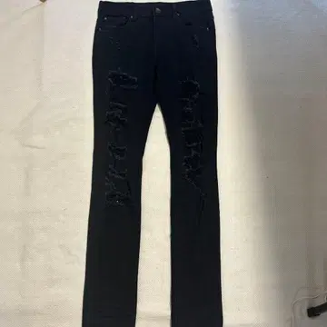[mnml]X201 Rhinestone Skinny Denim Black