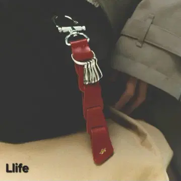 컨디션 최상 Llife LEATHER KEY CHAIN SCARLET