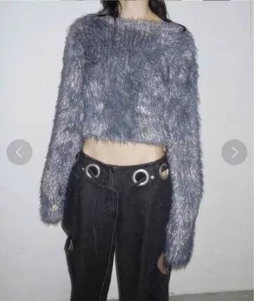 musubore 페더얀 라메 니트 실버