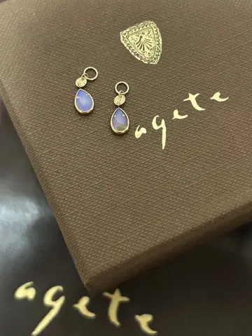 아가테 agete K10 오팔 귀걸이 참