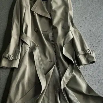 KEITH 키이스 주름이 잘 가지 않는 롱 트렌치코트 레인보우 컬러 카키